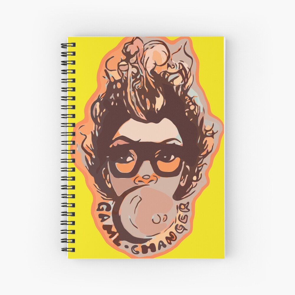 Bubble Gum Pretty Girl Afro Hair Mohawk Spiral Notebook