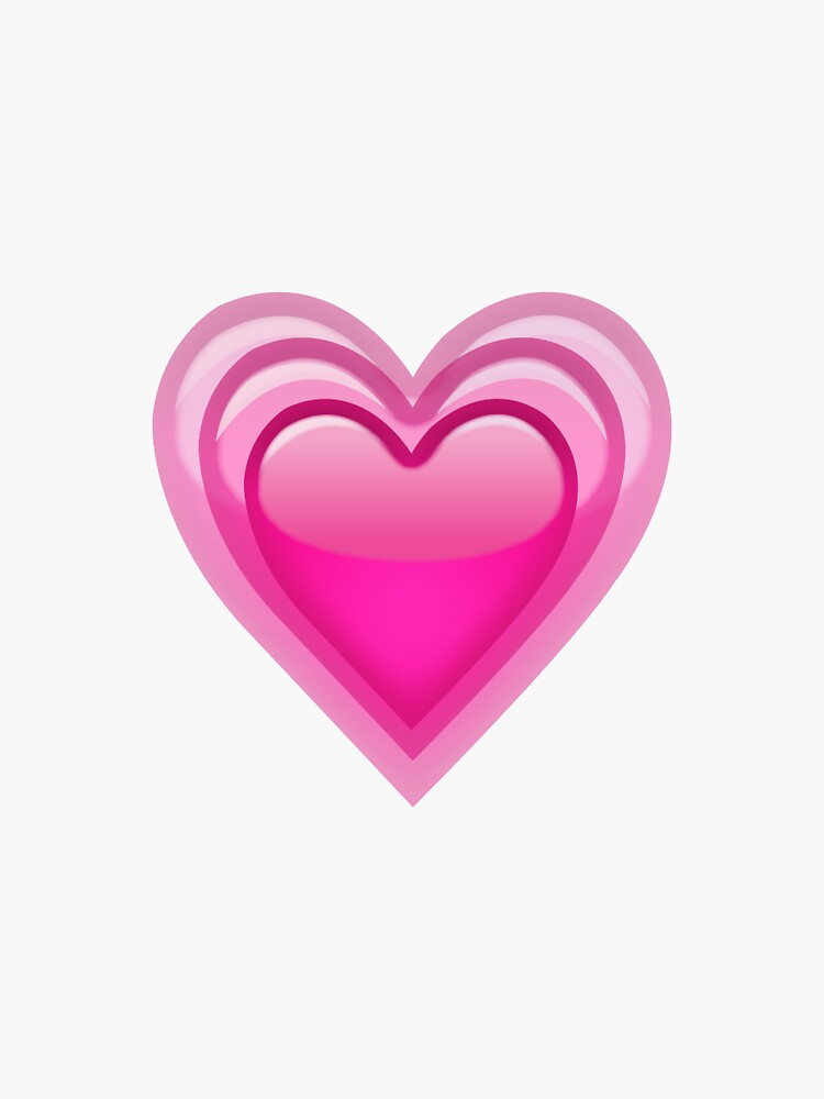 "Growing Pink Heart Emoji" Sticker by aleexbee Redbubble