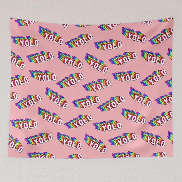 Artikelvorschau, Patches mit Regenbogen-Worten "YOLO" (Sie leben nur einmal) entworfen und verkauft von InnaPoka.