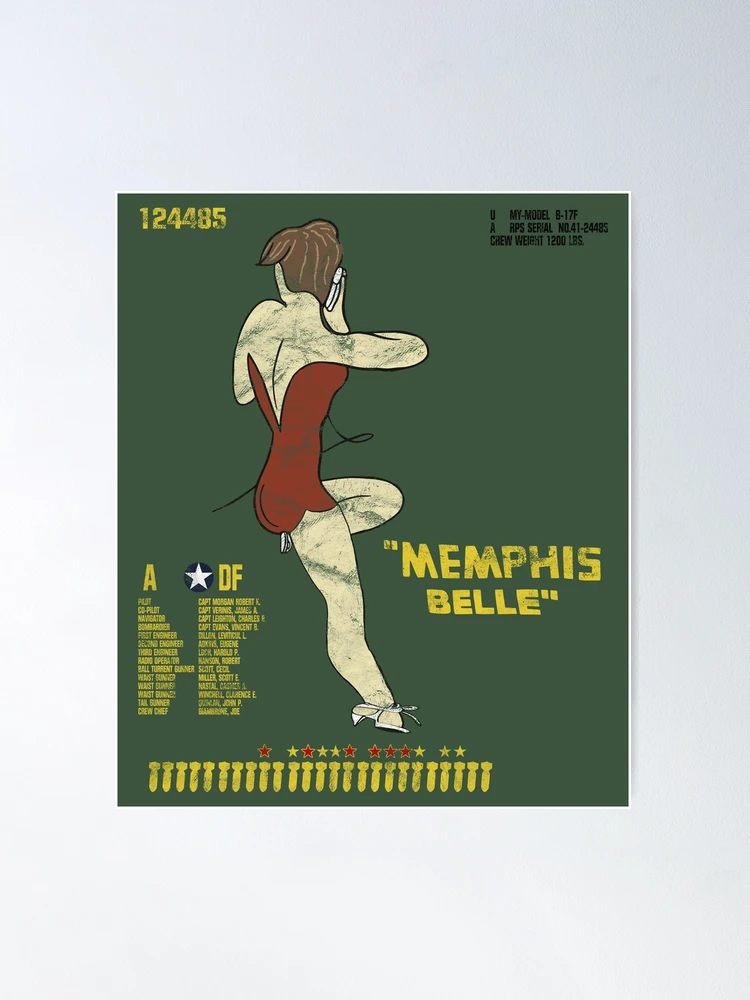 B-17f Memphis Belle Flying Fortress Wwii Nose Art T-Shirt