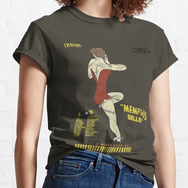 "Memphis Belle" B-17 F Forteresse Volante Conception de Pinup Art de la Seconde Guerre Mondiale T-shirt classique