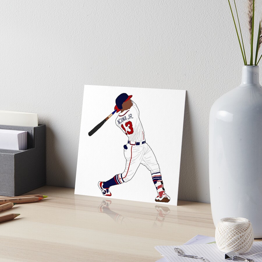 Ronald Acuna Jr. Pencil Art Print Atlanta Braves Signed by Artist Free  Shipping 