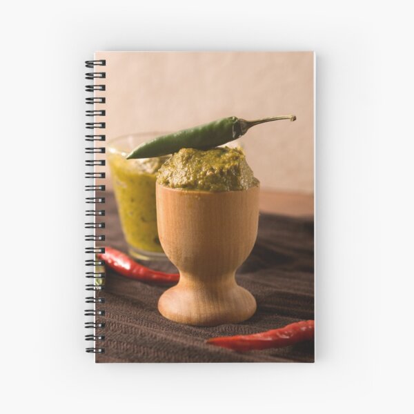 Green Curry and Chiles Spiral Notebook