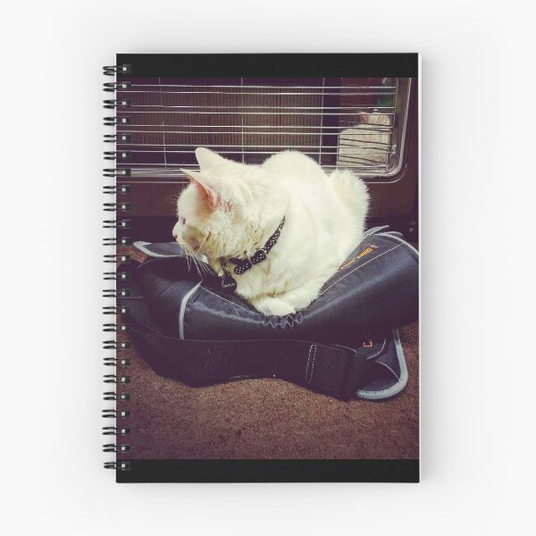Item preview, White Cat, Black Bag, Brown Mat. designed and sold by Elaine Stevenson.