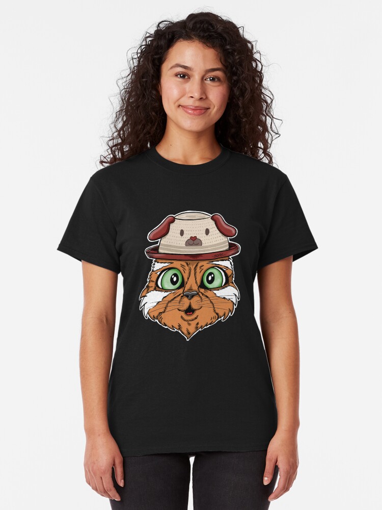 Alternate view of Cute Cat with Doghat Classic T-Shirt