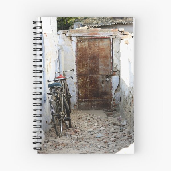 Item preview, Laneway with Bicycles & Steel Door, Gujurat, India designed and sold by kojak67.