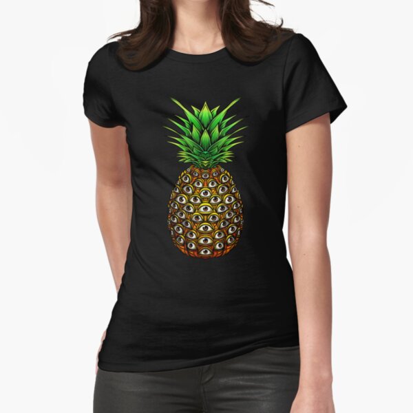 Psychedelic Pineapple With Eyes Trippy Design Art Board Print for