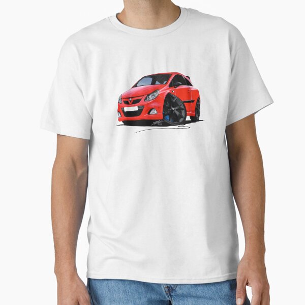 Vista previa del artículo con la obra «Vauxhall Corsa VXRacing Red», diseñado y vendido por Yeomans Cartoons.