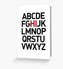 HI Greeting Card