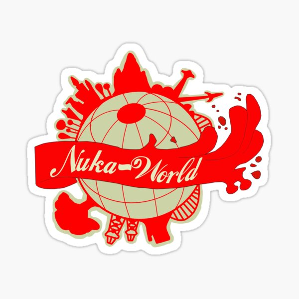 Nuka World Logo Sticker For Sale By JAllen10643 Redbubble   St,small,507x507 Pad,600x600,f8f8f8.u7 