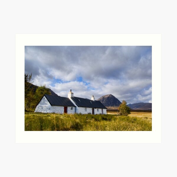 Blackrock Cottage, Glencoe Art Print