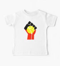 Aufgeweckte Faust - Aborigines Flag Baby T-Shirt