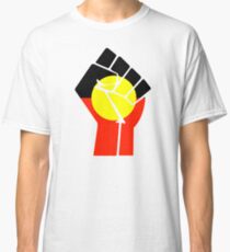 Raised Fist - Aboriginal Flag Classic T-Shirt