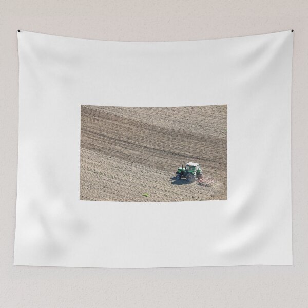 Item preview, tractor plowing a field aerial view designed and sold by goceris.