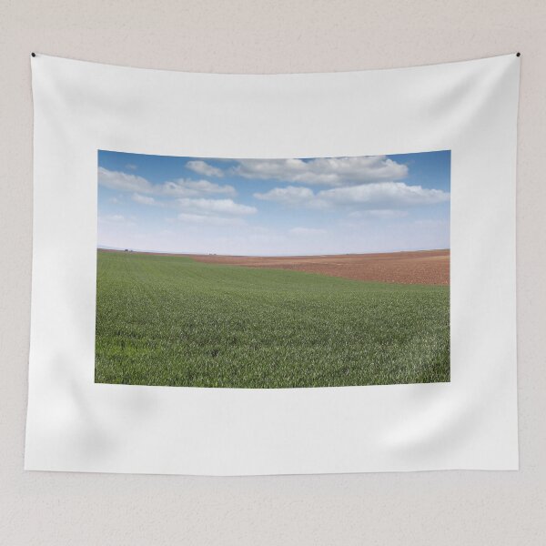 Item preview, green wheat field country landscape designed and sold by goceris.