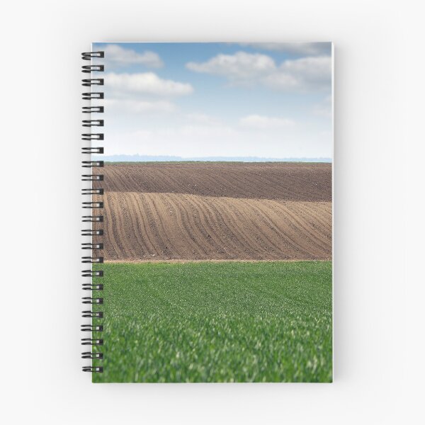 Item preview, green wheat and plowed field landscape designed and sold by goceris.