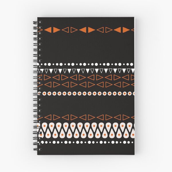 Item preview, Boho orange, black&white tribal minimalistic pattern designed and sold by BrankaPD.