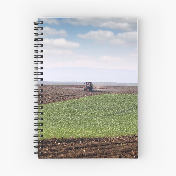 Item preview, tractor spraying field at spring agriculture designed and sold by goceris.