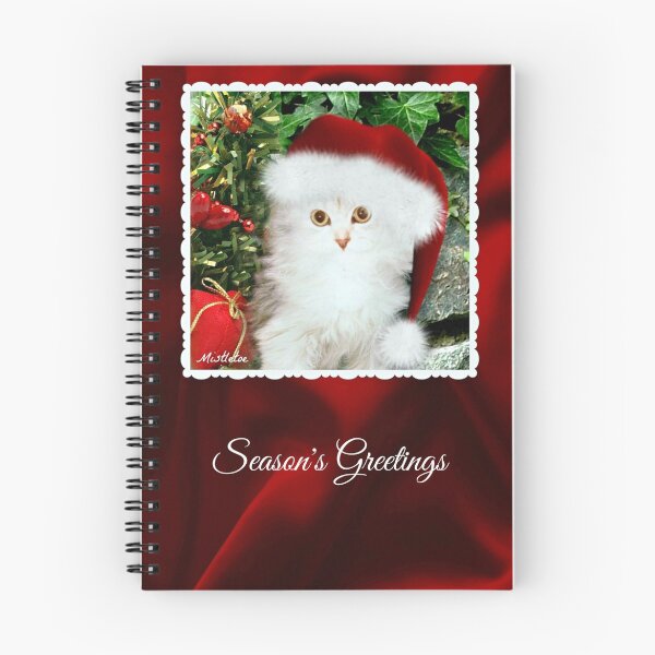 Artikelvorschau, Mistletoe, The Silver Shaded Chinchilla Christmas Card entworfen und verkauft von MoragBates.