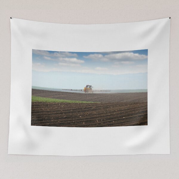 Item preview, tractor spraying field at spring  designed and sold by goceris.
