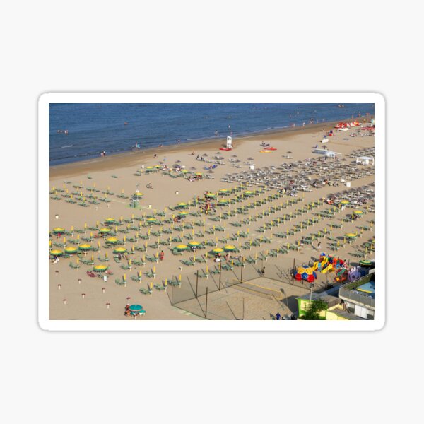 Item preview, Rimini beach aerial view Italy summer season designed and sold by goceris.