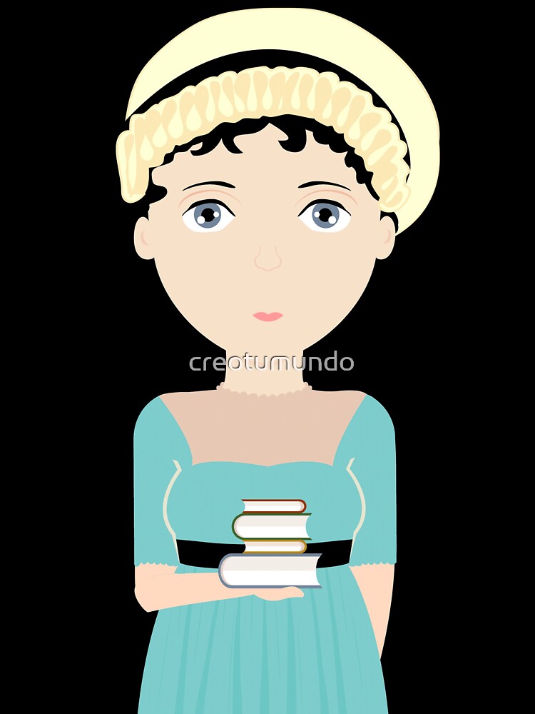 Imagen 7 de 7, Camiseta oversize con la obra Jane Austen, diseñada y vendida por creotumundo.