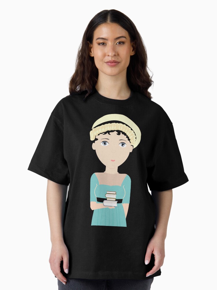 Imagen 1 de 7, Camiseta oversize con la obra Jane Austen, diseñada y vendida por creotumundo.