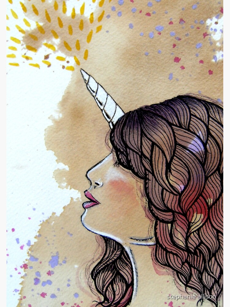 Thumbnail 3 of 3, Journal, Unicorn Girl designed and sold by stephallison.