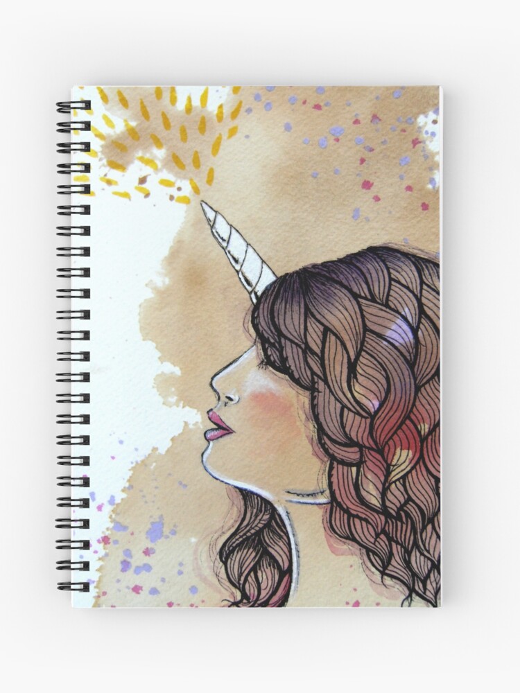Thumbnail 1 of 3, Journal, Unicorn Girl designed and sold by stephallison.