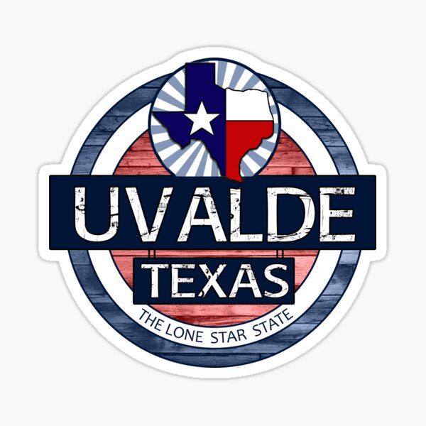 "Uvalde Texas rustic wood circle" Sticker by artisticattitud Redbubble