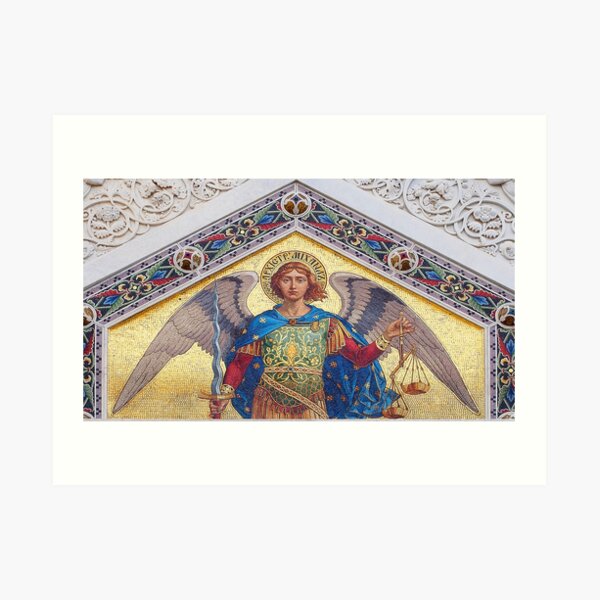 Mosaic of Archangel Michael Art Print