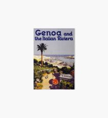 Vintage Genoa Italy Italian Riviera Travel Advertisement Art Posters Art Board