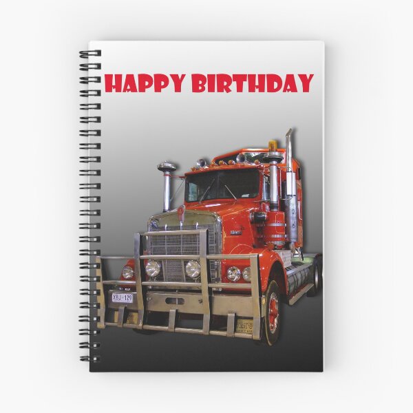 Item preview, Red Kenworth Truck Happy Birthday designed and sold by JuliaKHarwood.