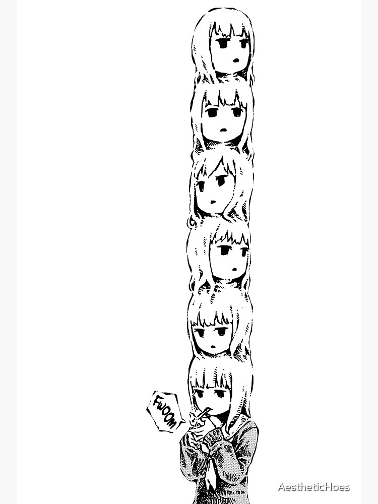Disover Animegirl + head + head + head Premium Matte Vertical Poster