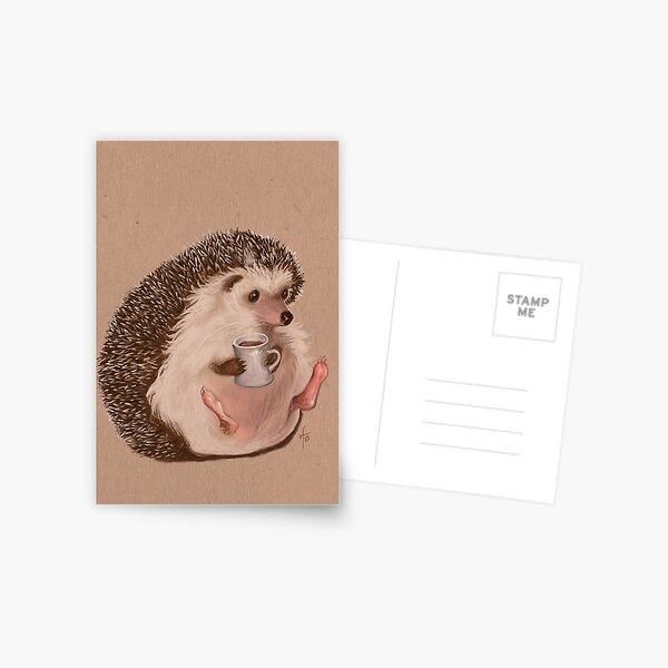 Hérisson de caféine Carte postale