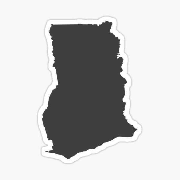 Ghana Love in Charcoal Sticker