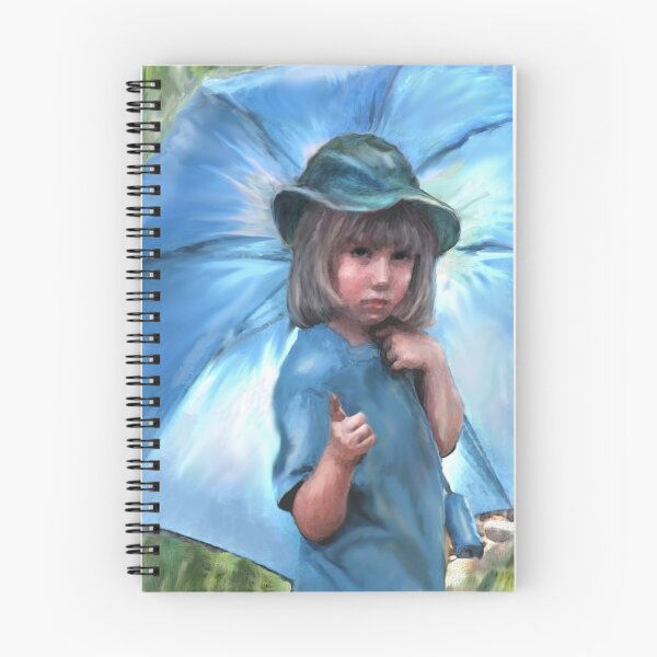 Item preview, girl with blue umbrella designed and sold by A Walk on the Wild Side.