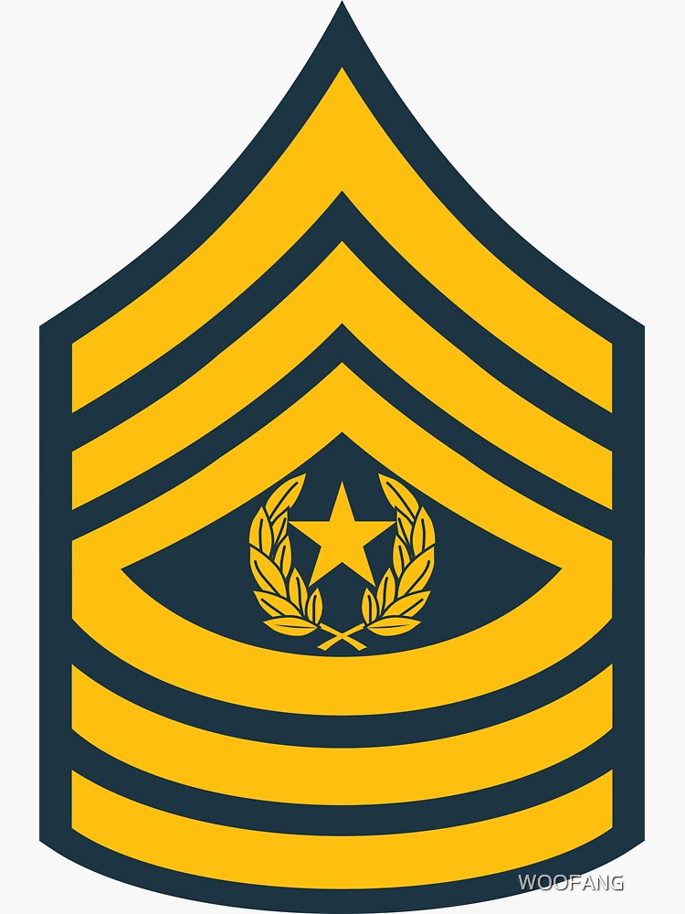 Us Army Insignia Command Sergeant Major Sticker For Sale By Woofang