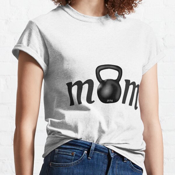 Crossfit-Inspired Strong Mom Kettlebell Design Classic T-Shirt