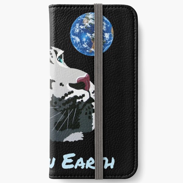 "Peace on Earth" Christmas snow leopard by Schim Schimmel iPhone Wallet