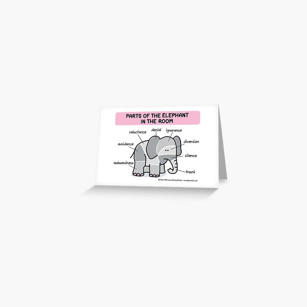 parts of the elephant in the room Greeting Card