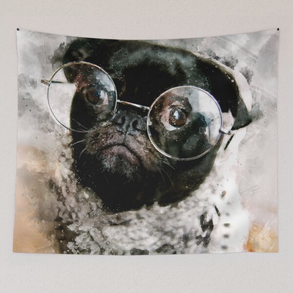Item preview, Dog with glasses designed and sold by possibdesign.