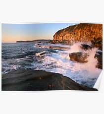 Terrigal Cliffs Assaulted, NSW, Australia Poster