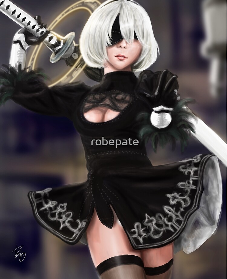 2B Nier Automata iPad Case & Skin by Mitsu-art