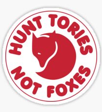 Pegatina Hunt Tories Not Foxes Animal Rights