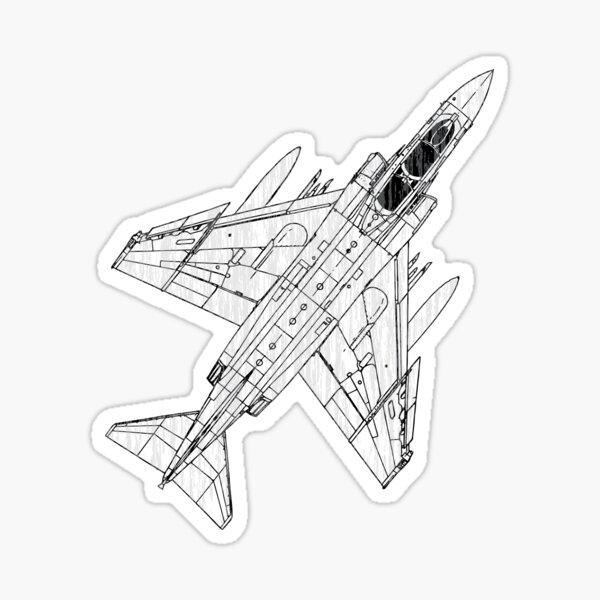 F4 Phantom Fighter Aircraft Sticker