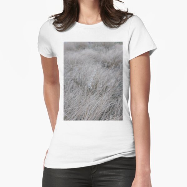 #Grass, #Stamford, #StamfordCity, #winter, #nature, #snow, #frost, #outdoors, #icee #cold, #wood, #season, #bird, #tree, #frozen, #dry, #garden, #grass, #weather, #horizontal, #colorimage, #nopeople Fitted T-Shirt