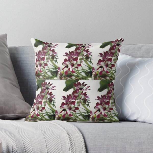 Purple Petals Throw Pillow
