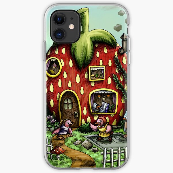 strawberry house iPhone Soft Case