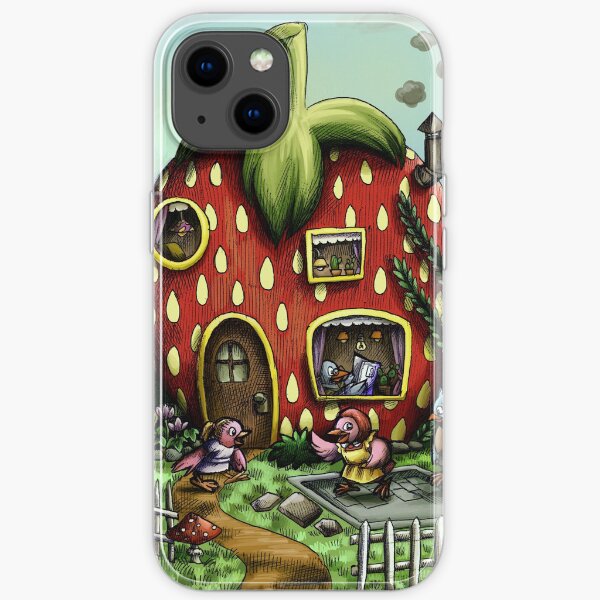 strawberry house iPhone Soft Case